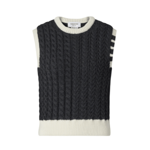 Merino Wool Aran Cable Shell Top 