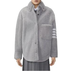 SHEARLING 4-BAR SUPERSIZED SHIRT JACKET