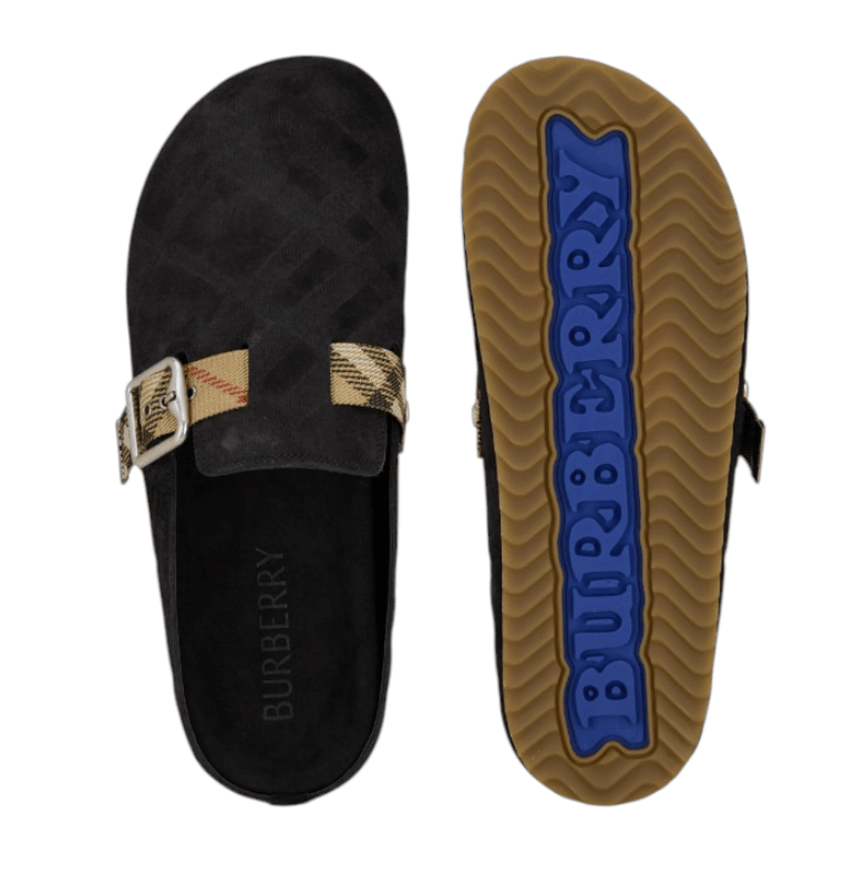  Check Suede Urchin Clogs 