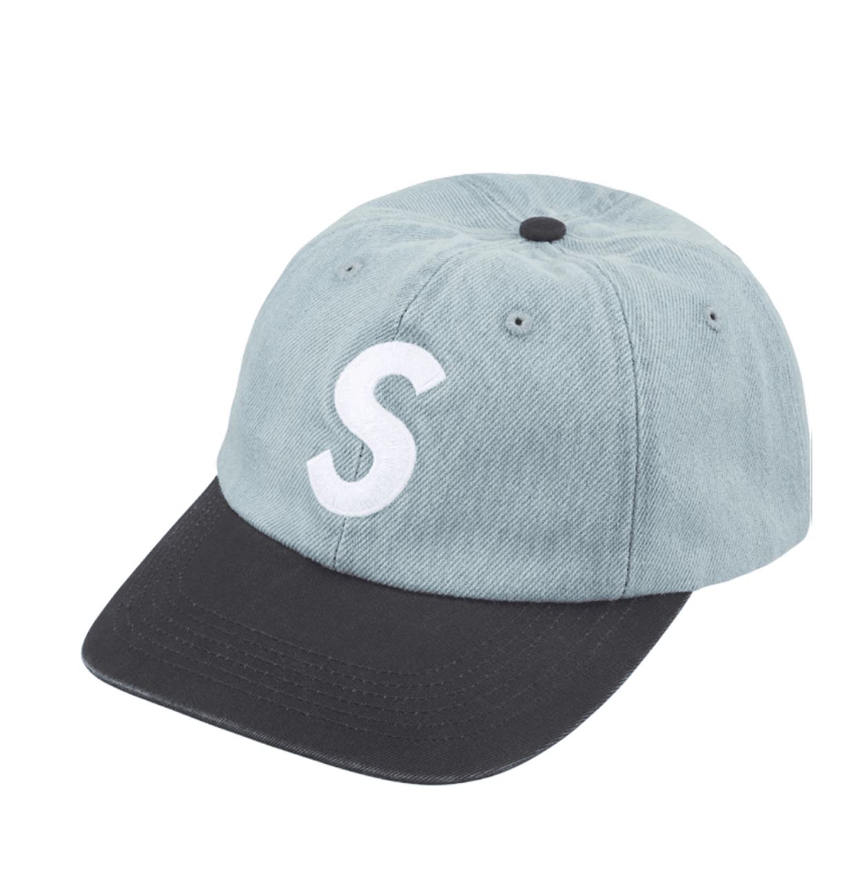 Supreme Pigment Coated 2-Tone S Logo 6-Panel Denim 