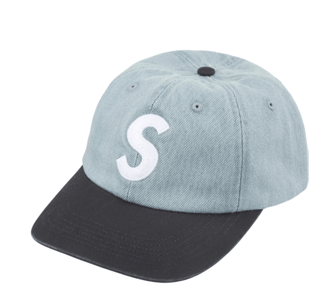 Supreme Pigment Coated 2-Tone S Logo 6-Panel Denim 