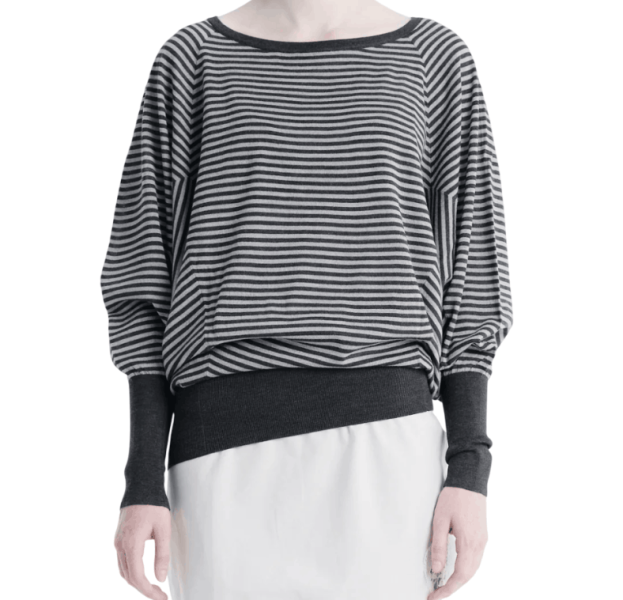 SAFFI JUMPER STRIPES GREY BLACK