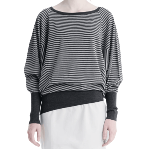 SAFFI JUMPER STRIPES GREY BLACK