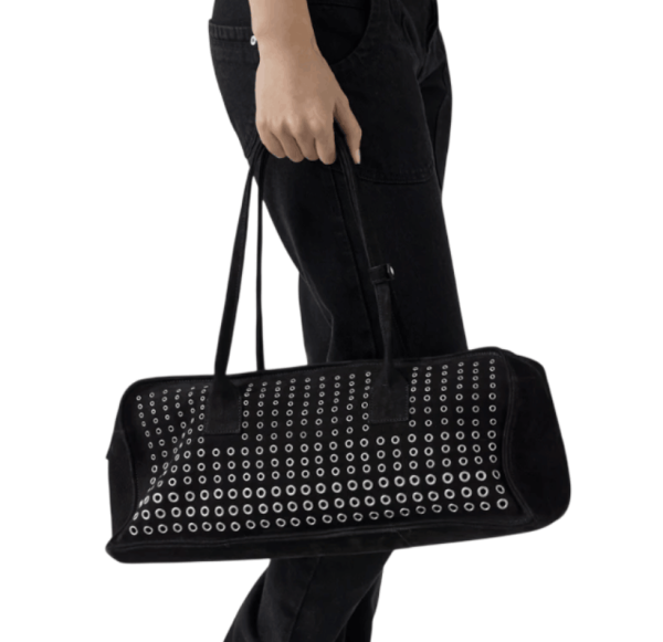 CLAUDIA BAG BLACK EYELETS