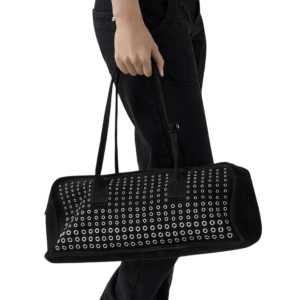 CLAUDIA BAG BLACK EYELETS
