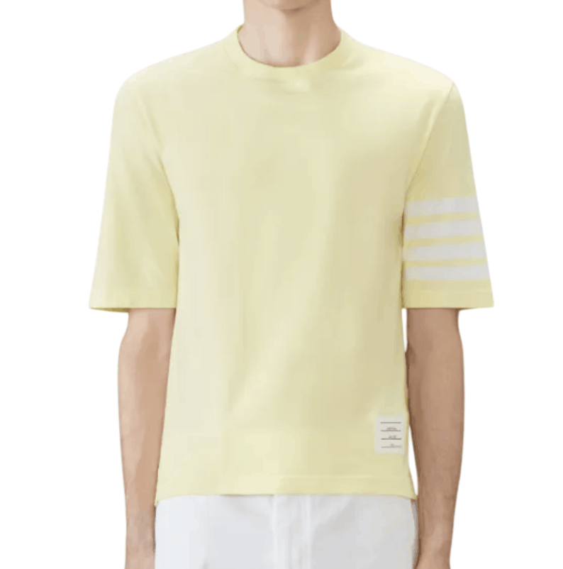 Thom Browne Jersey 4-Bar Short Sleeve Tee Yellow