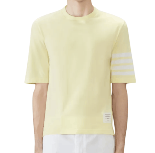 Thom Browne Jersey 4-Bar Short Sleeve Tee Yellow