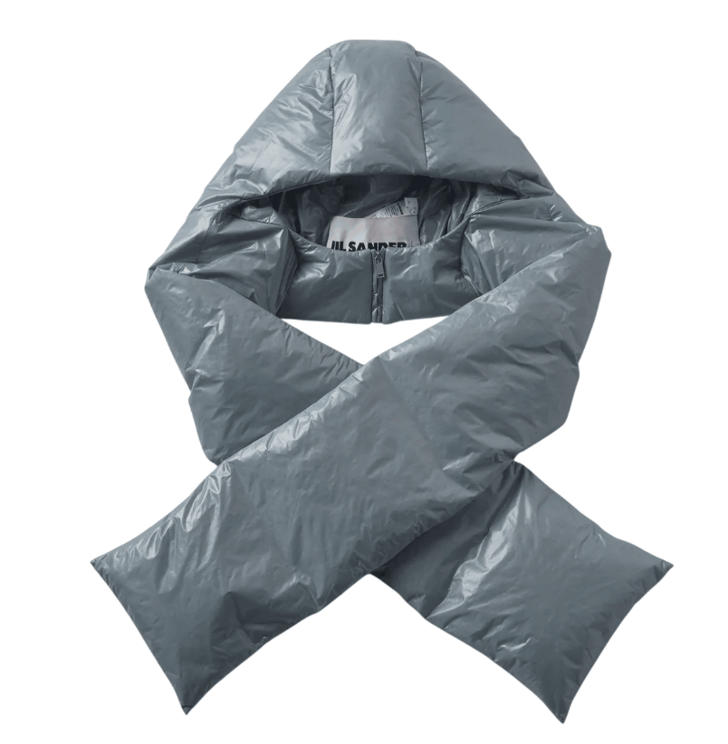 JIL SANDER Down Padding Muffler - Blue