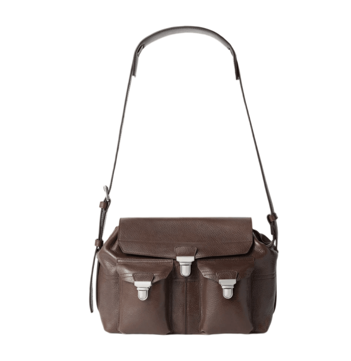 Lemaire Medium Gear Bag in Leather Cherrywood
