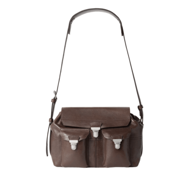 Lemaire Medium Gear Bag in Leather Cherrywood