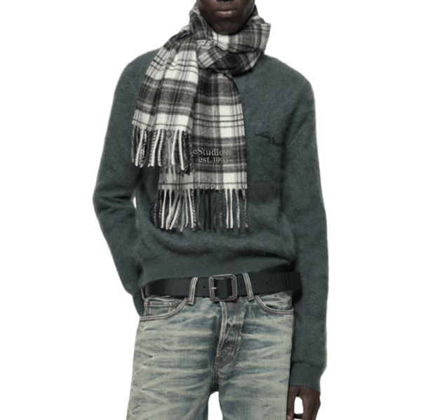Cashmere scarf - Black/white