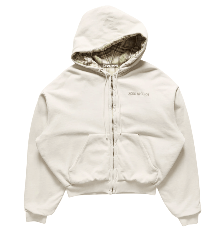 Fleece hoodie with logo - Pebble beige 