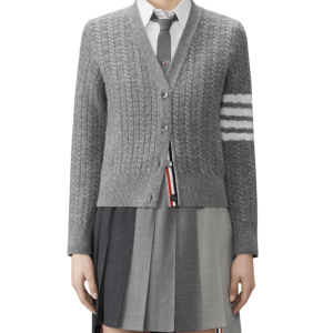 Thom Browne Merino Wool 4-Bar Anchor Intarsia Cardigan FKC729A Y1005 055