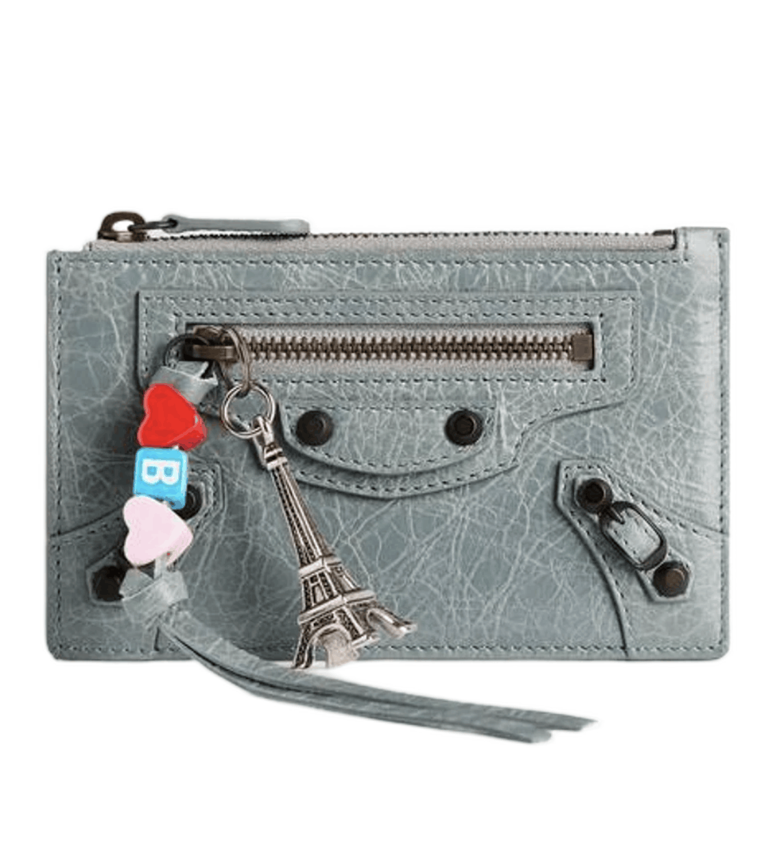 Balenciaga Le City Long Coin and Card Holder Blue Grey