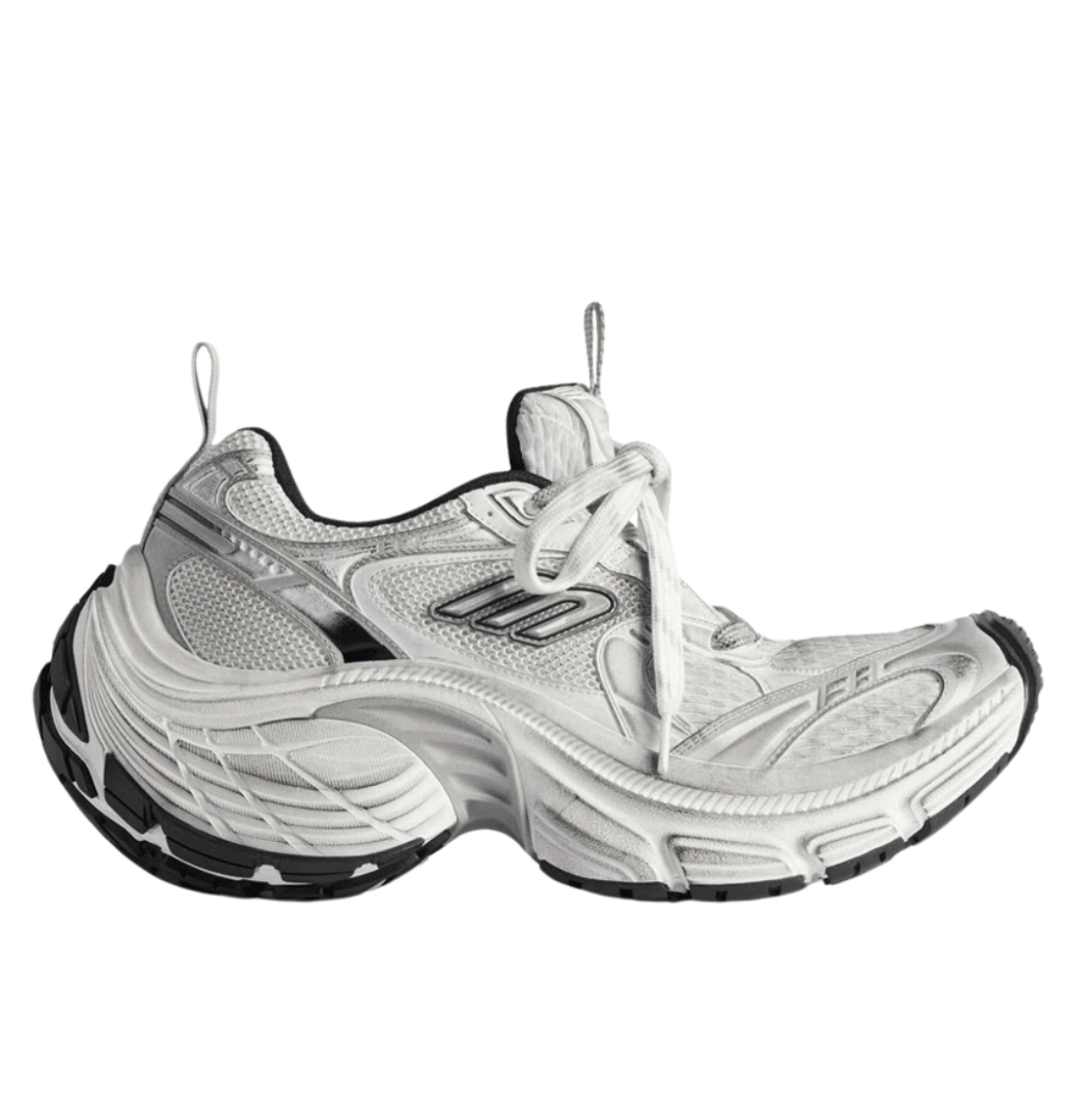 (W) Balenciaga 10XL Sneakers White Grey Silver Black