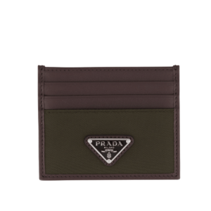 Prada Speedrock Re-Nylon Card Holder Camouflage Green
