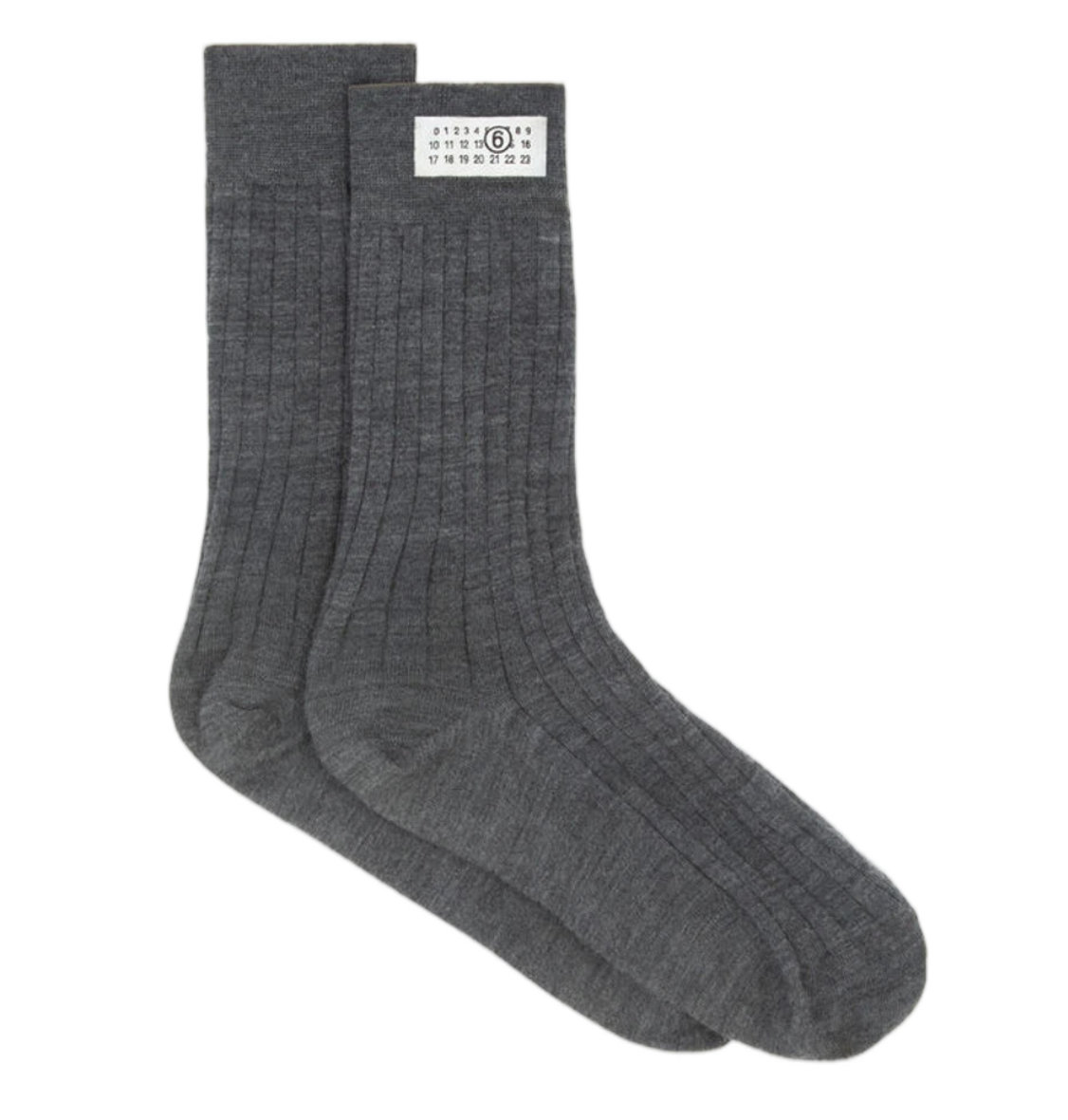 MM6 Maison Margiela Wool Blend Socks Grey Melange