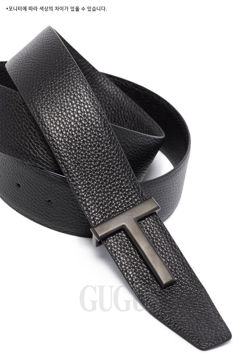  T ICON REVERSIBLE LEATHER BELT BLACK
