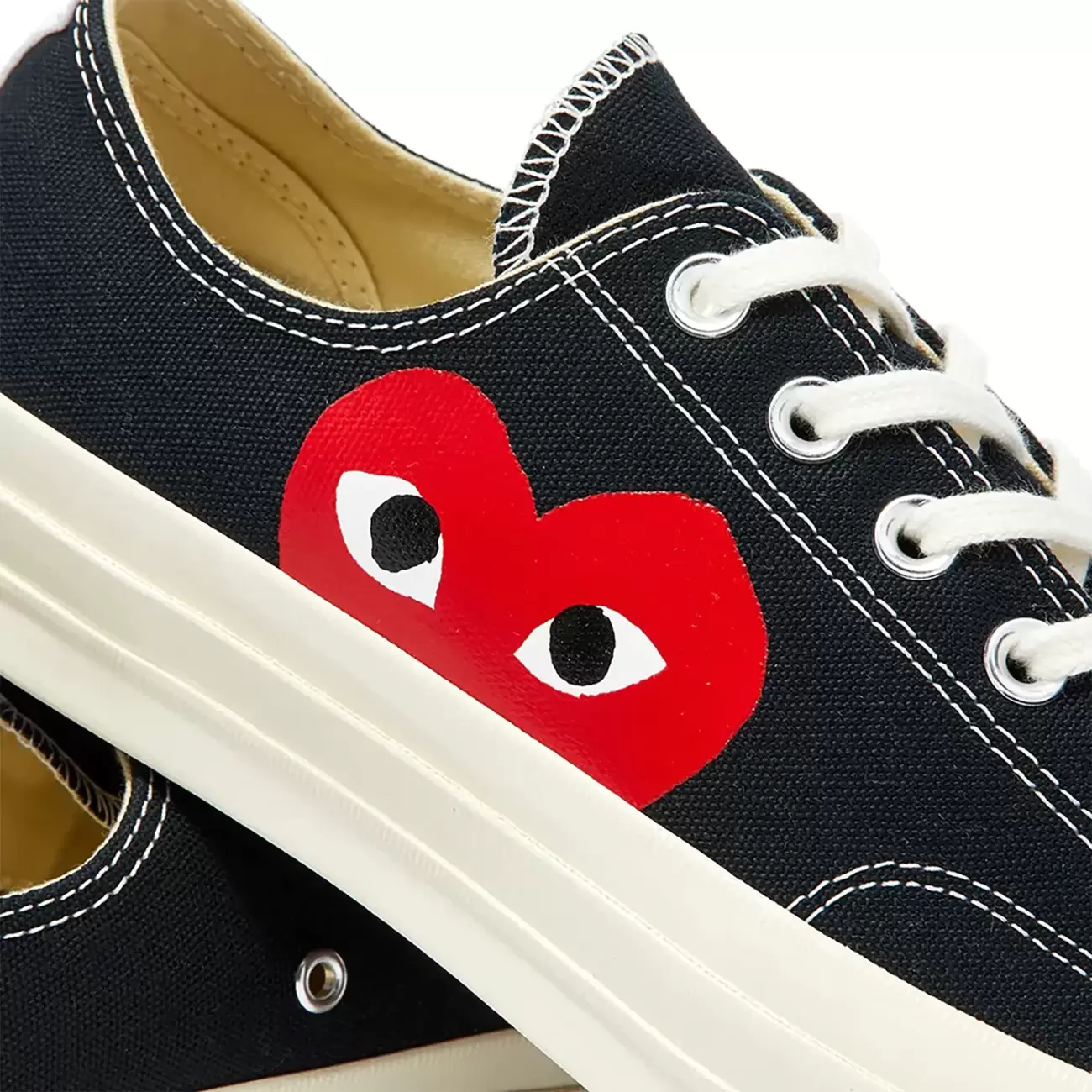 CDG CONVERSE BLACK LOW
