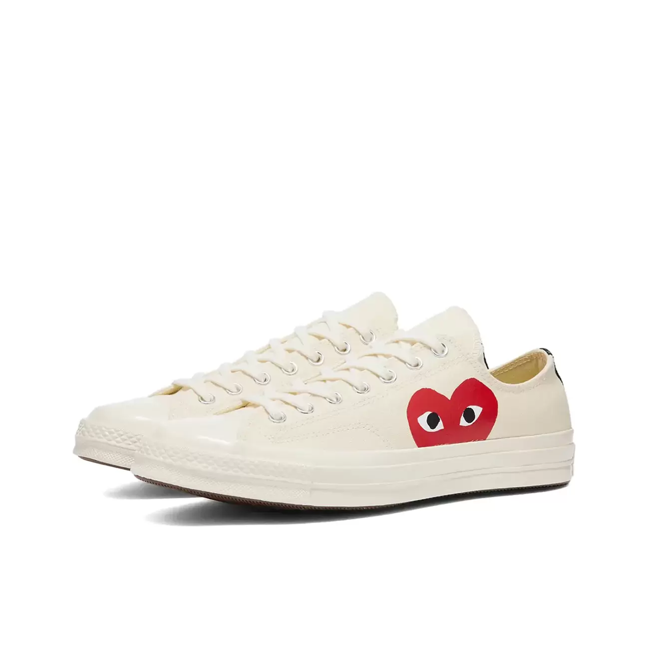 CDG Converse White Low Top