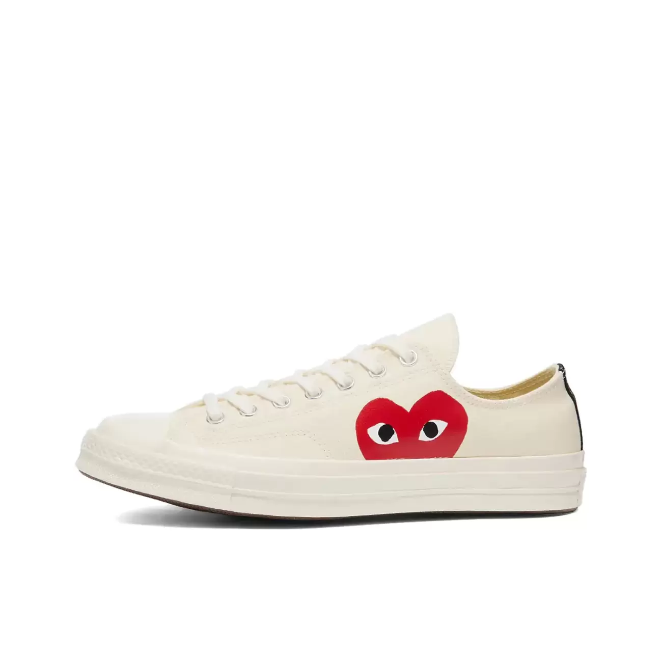 CDG Converse White Low Top