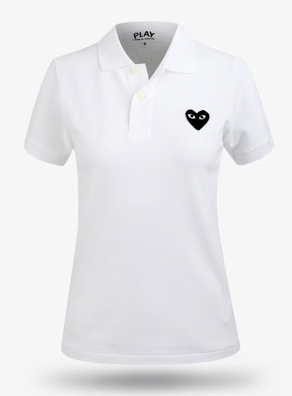 Black Heart Wappen Polo T-shirt White