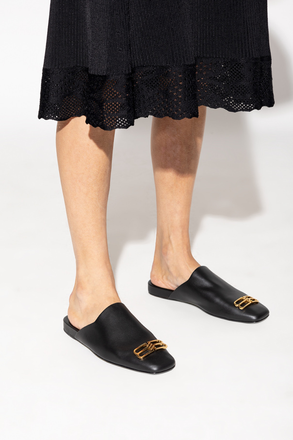 ‘COSY BB’ LEATHER SLIDES