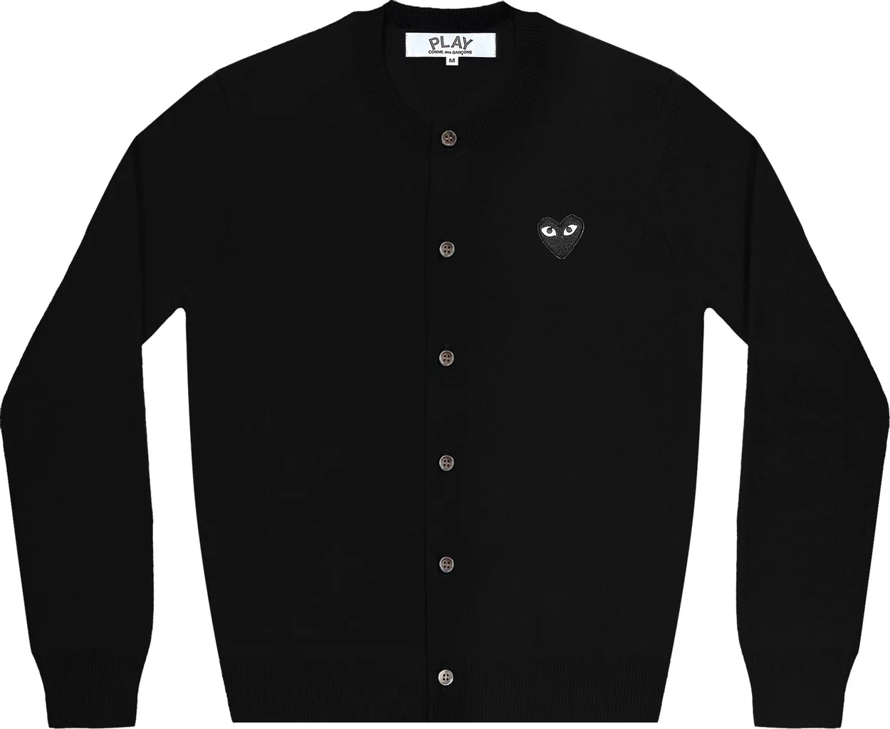 Play Comme des Garçons Gold Heart Ladies' Cardigan (Black)