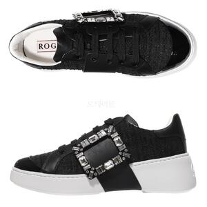 Viv Skate Strass Buckle Fabric Sneakers 