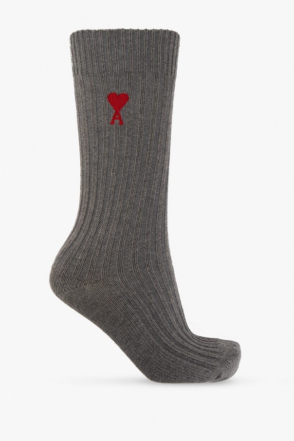 Chainstitch Heart Logo Embroidered Socks - 3