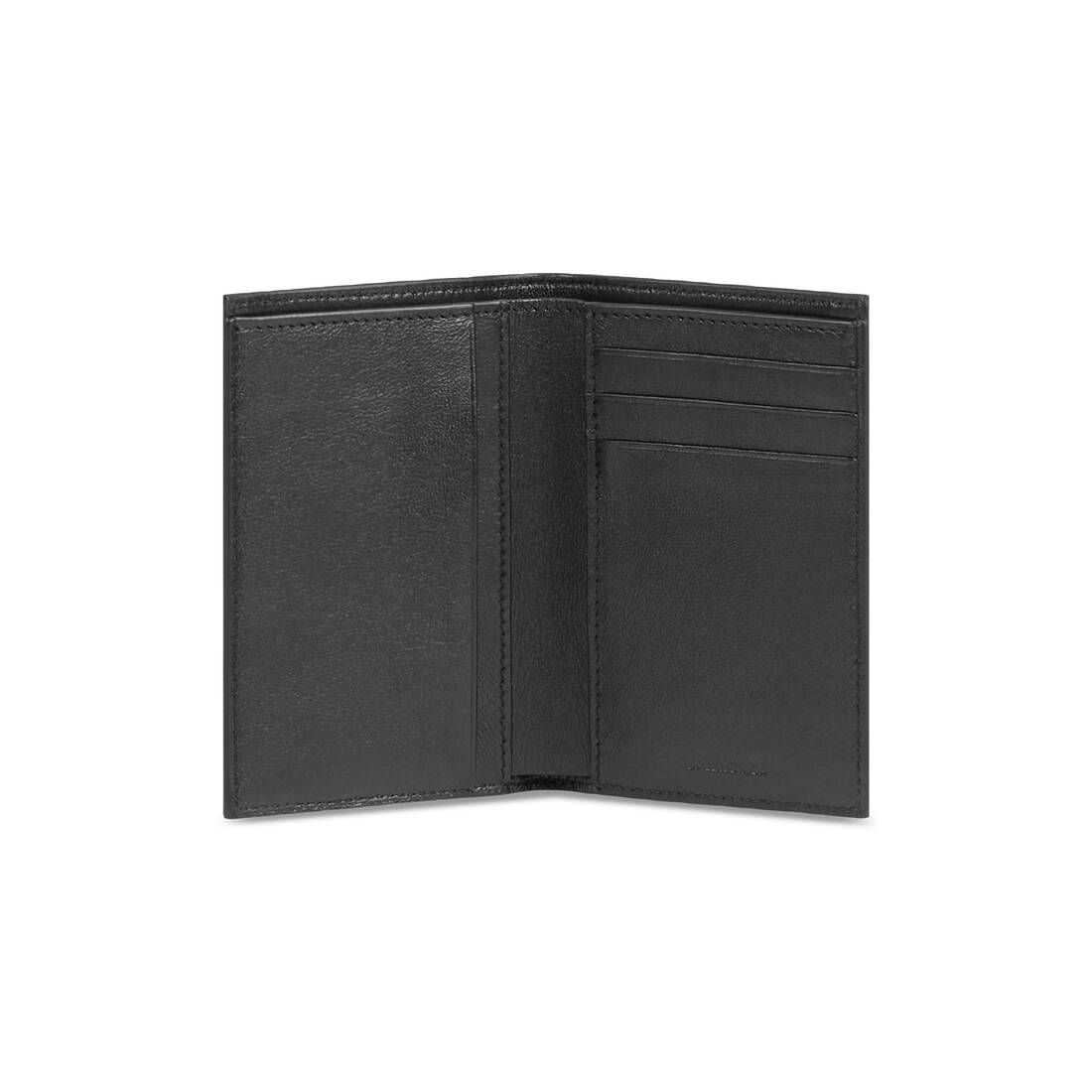 MEN'S CASH VERTICAL BIFOLDED WALLET IN BLACK/WHITE