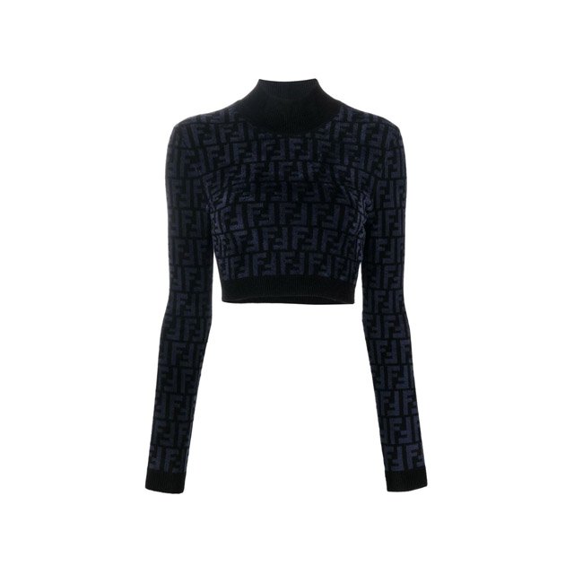 FF ALLOVER CROPPED VELVET TOP