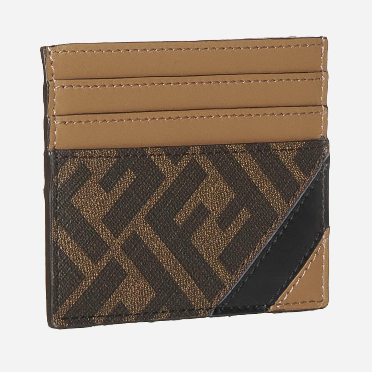 Leather and FF fabric card holder