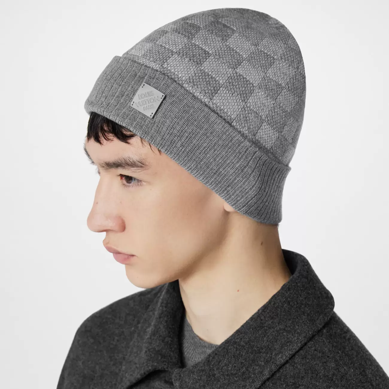NEO PETIT DAMIER BEANIE GRIS CLAIR