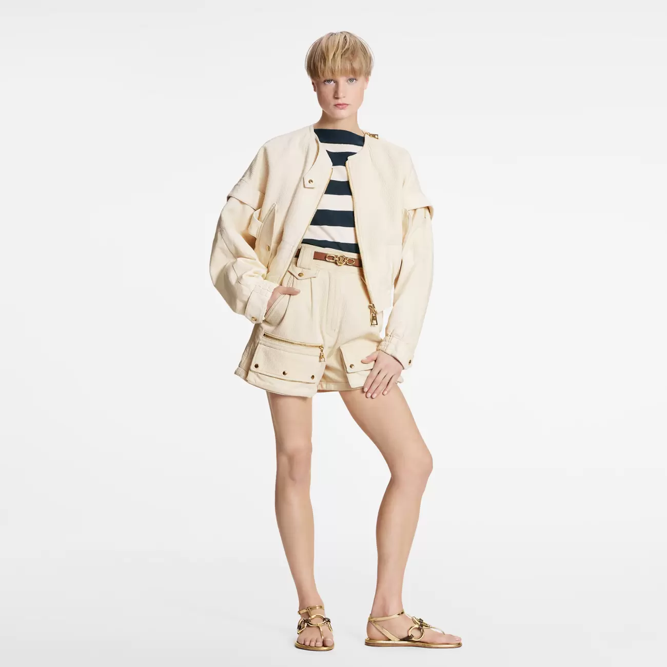 LV CIRCLE PRIME 20MM REVERSIBLE BELT (TAN)