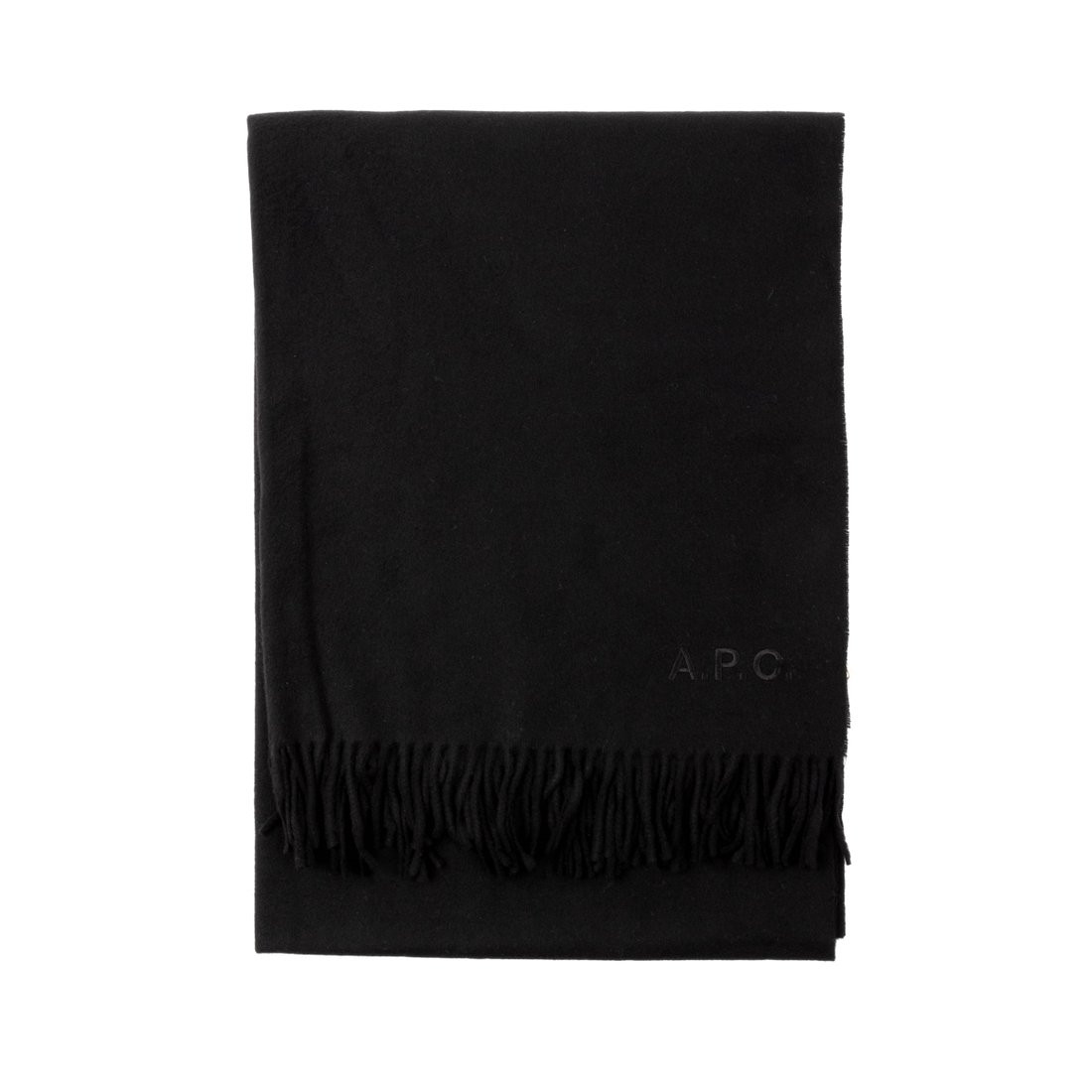 Alix Embroidered Scarf - Black
