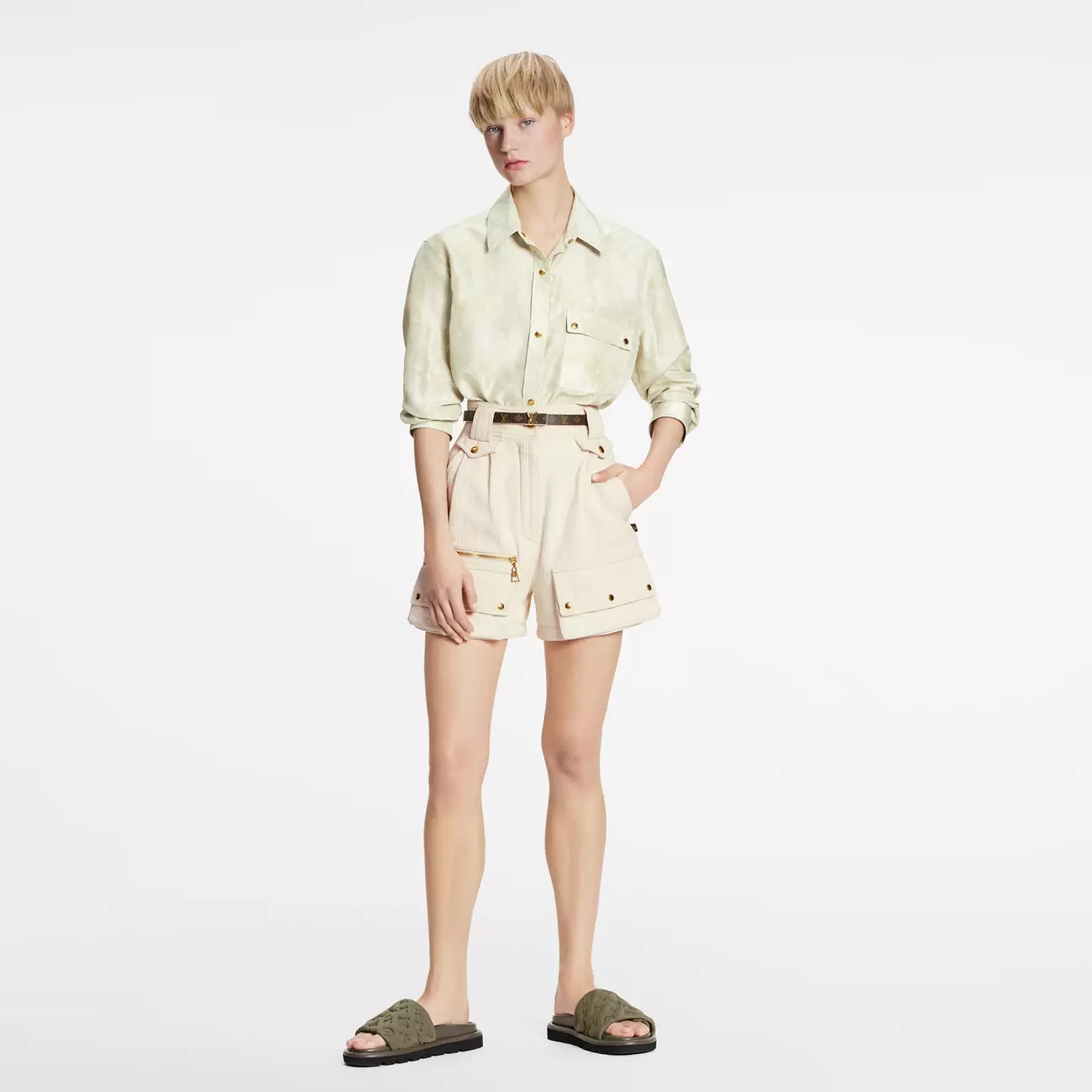 LV ICONIC 20MM REVERSIBLE BELT CREME