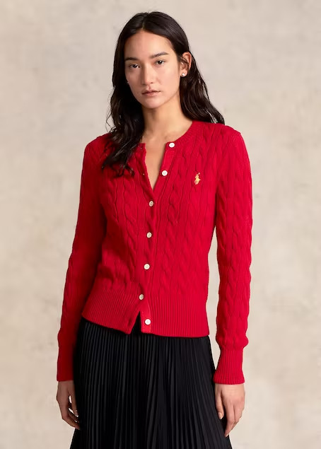 Cable-Knit Cotton Cardigan