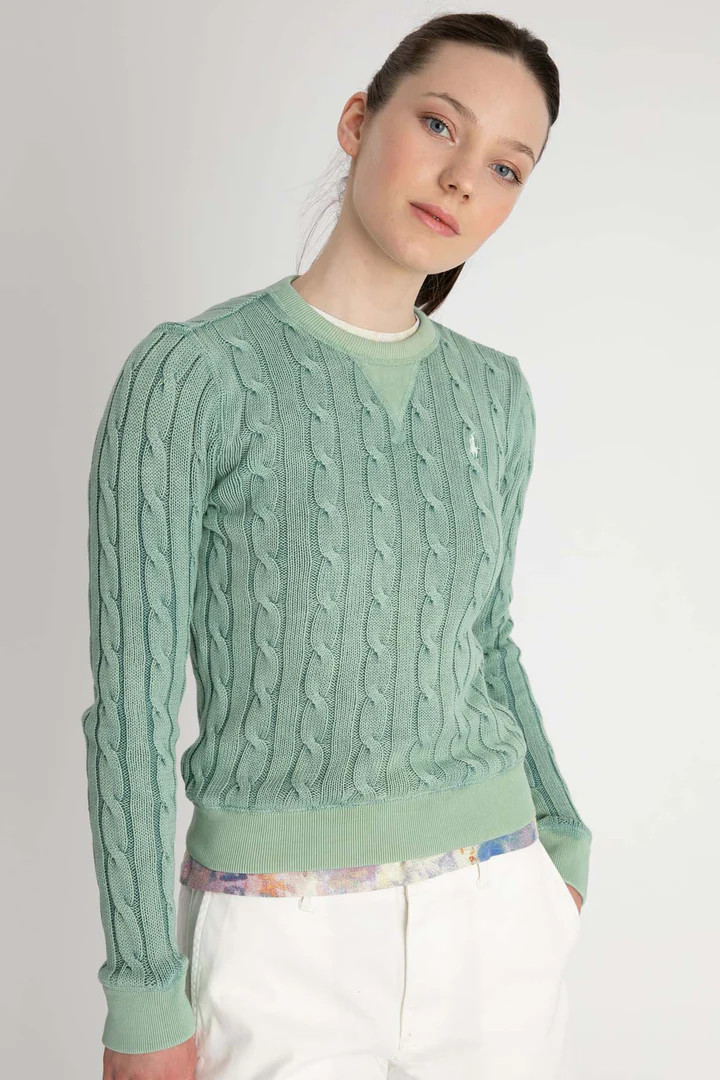 Round Neck Hair Knitting Sweater