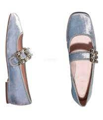 Tres Strasbuckle velvet ballerina flats