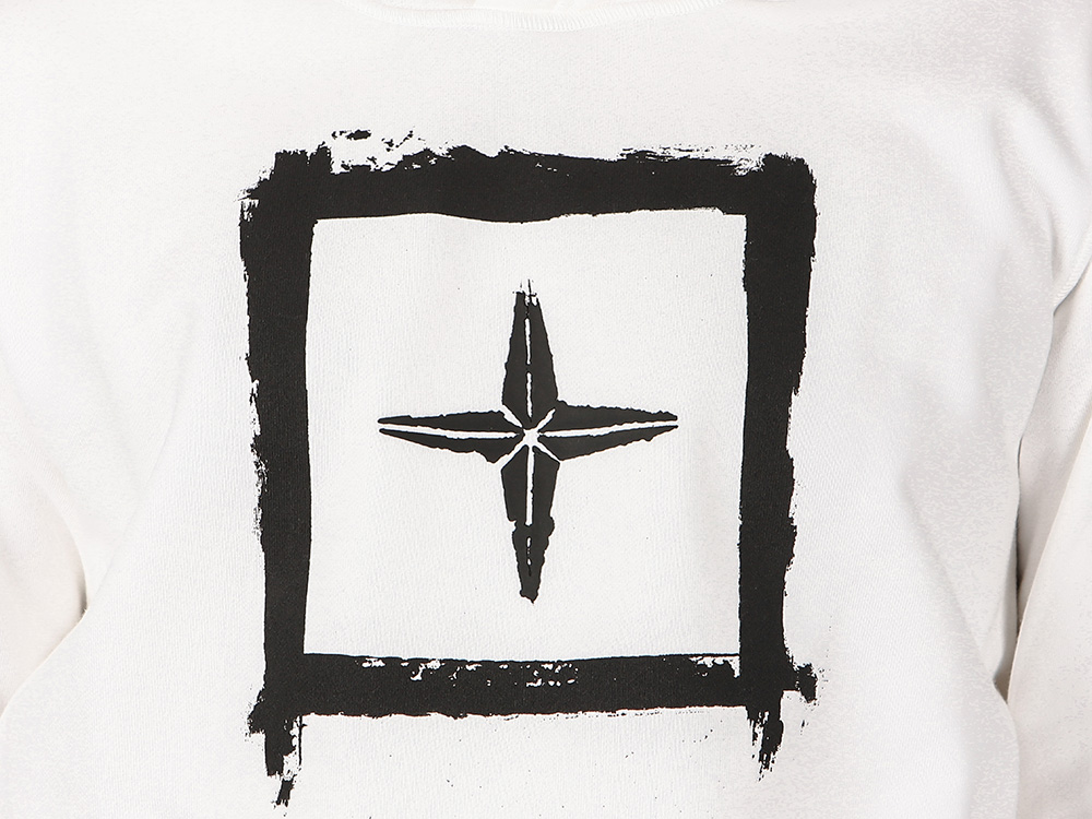 STENCIL Cotton Waffen Patch + Graphic Printing Hoodie)