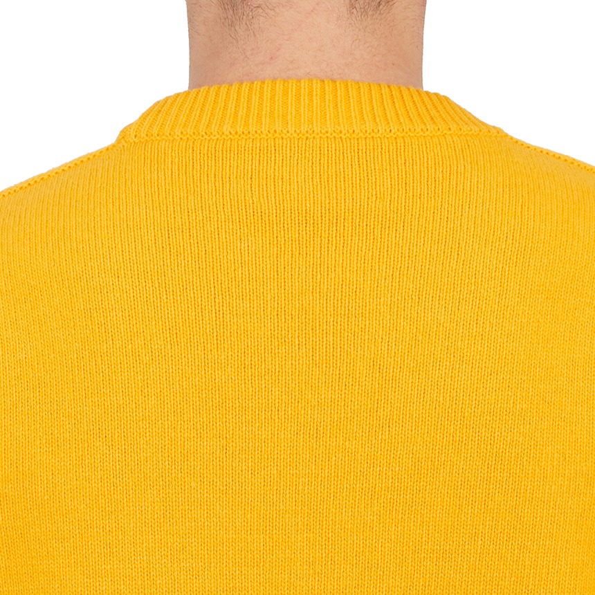 PURE WOOL CREW NECK KNIT (Yellow)
