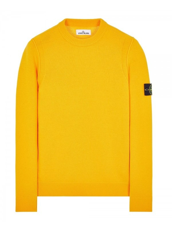 PURE WOOL CREW NECK KNIT (Yellow)