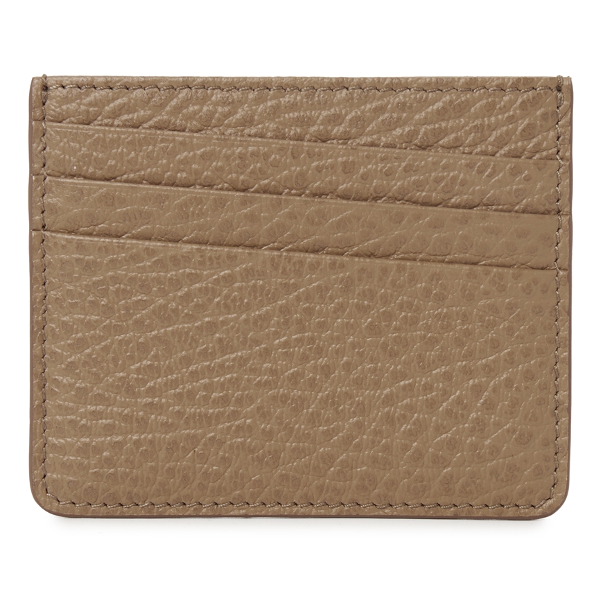 WOMAN MAISON MARGIELA BEIGE LEATHER CARD HOLDER