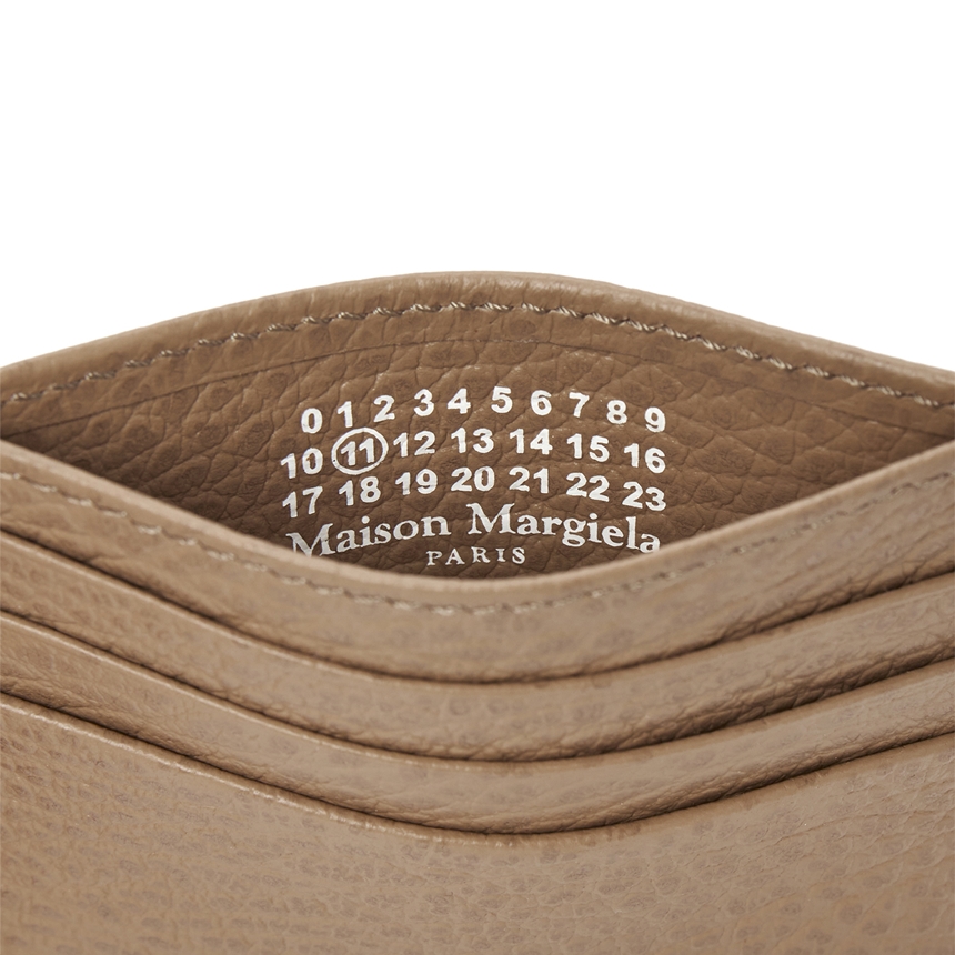 WOMAN MAISON MARGIELA BEIGE LEATHER CARD HOLDER