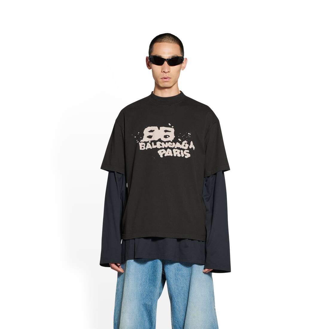 MEN'S HAND DRAWN BB ICON T-SHIRT MEDIUM FIT IN BLACK