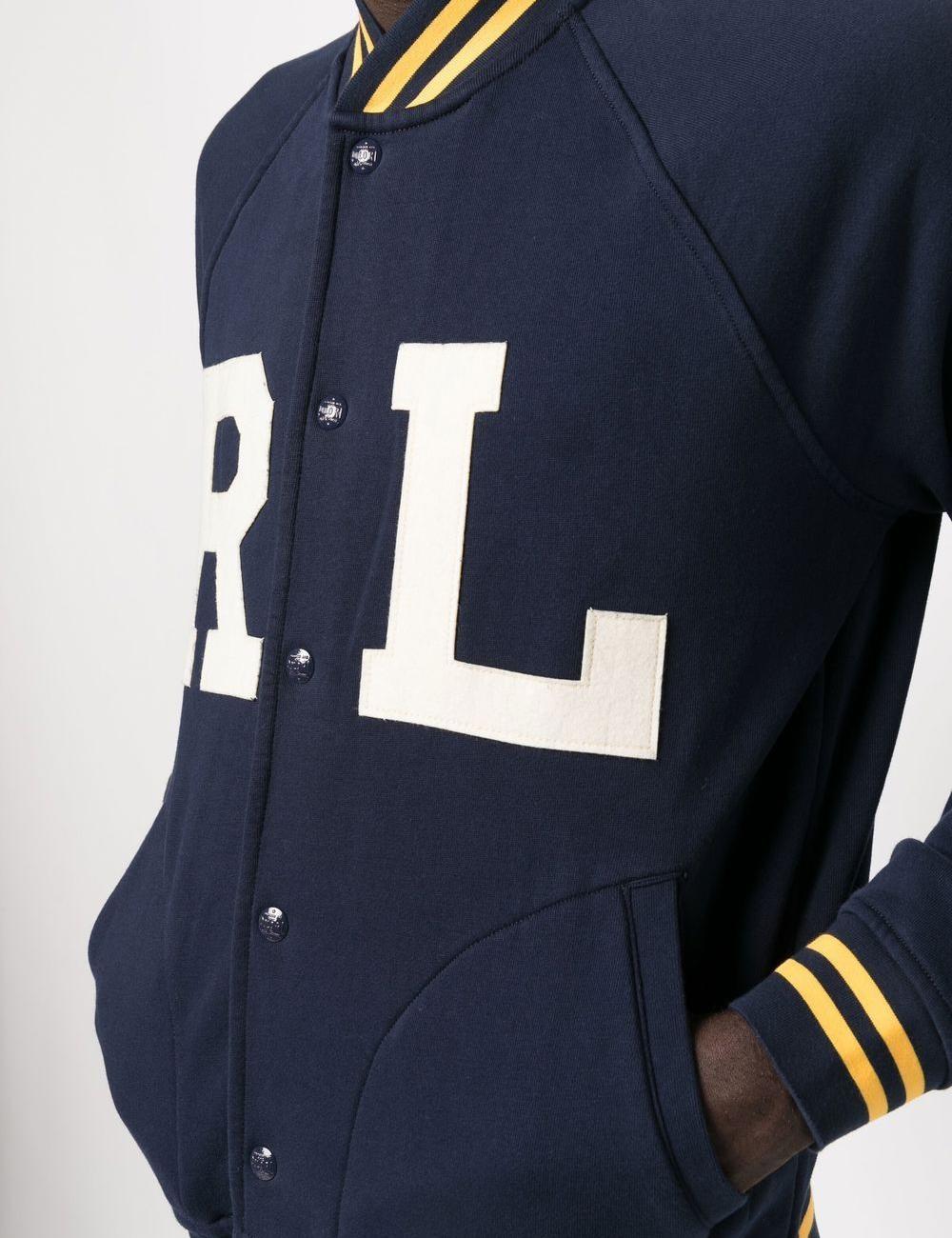 Front Button Logo Bomber Jacket 