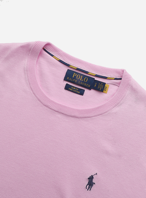 Cotton Pony Logo Knit - Pink