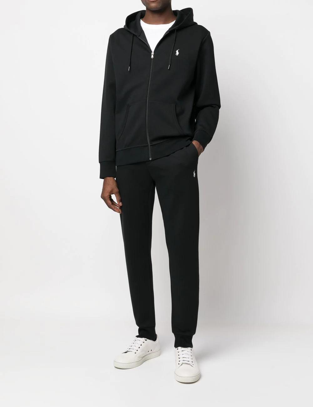 Embroidery-logo pullover hoodie