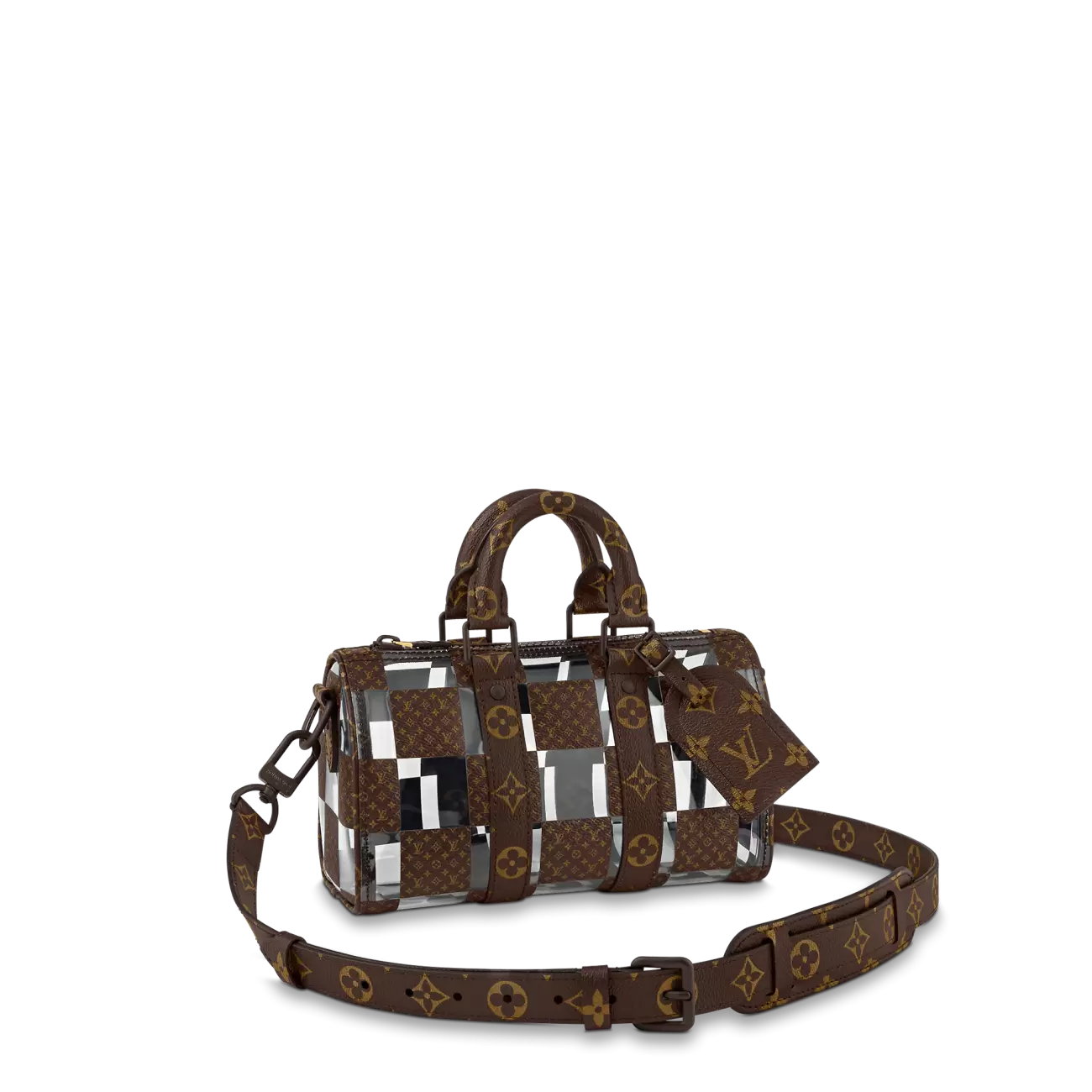 KEEPALL BANDOULIÈRE 25 “Monogram Chess”